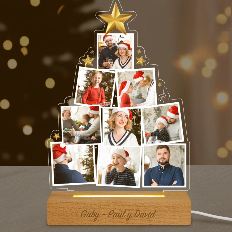 Lámpara Árbol de Navidad con Fotos personalizada