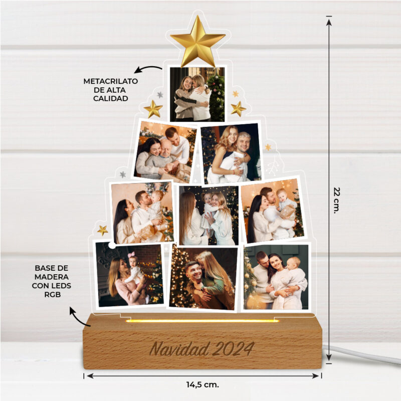 Lámpara Árbol de Navidad con Fotos personalizada