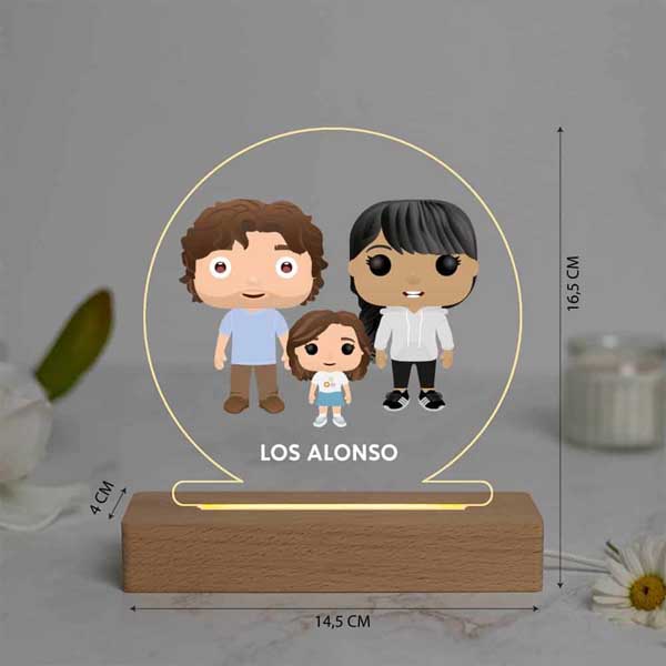 Lámpara Funkos con Texto personalizada