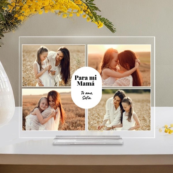 Placa con 4 Fotos personalizada