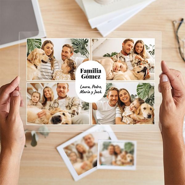 Placa con 4 Fotos personalizada