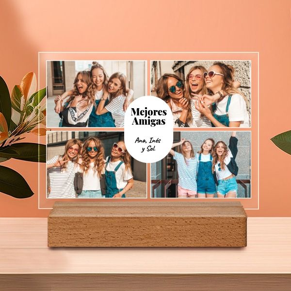 Placa con 4 Fotos personalizada