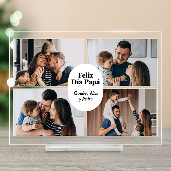 Placa con 4 Fotos personalizada