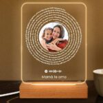 Placa con Letras Canción Spotify en Espiral y tu Foto personalizada Miniatura de Placa con Letras Canción Spotify en Espiral y tu Foto personalizada