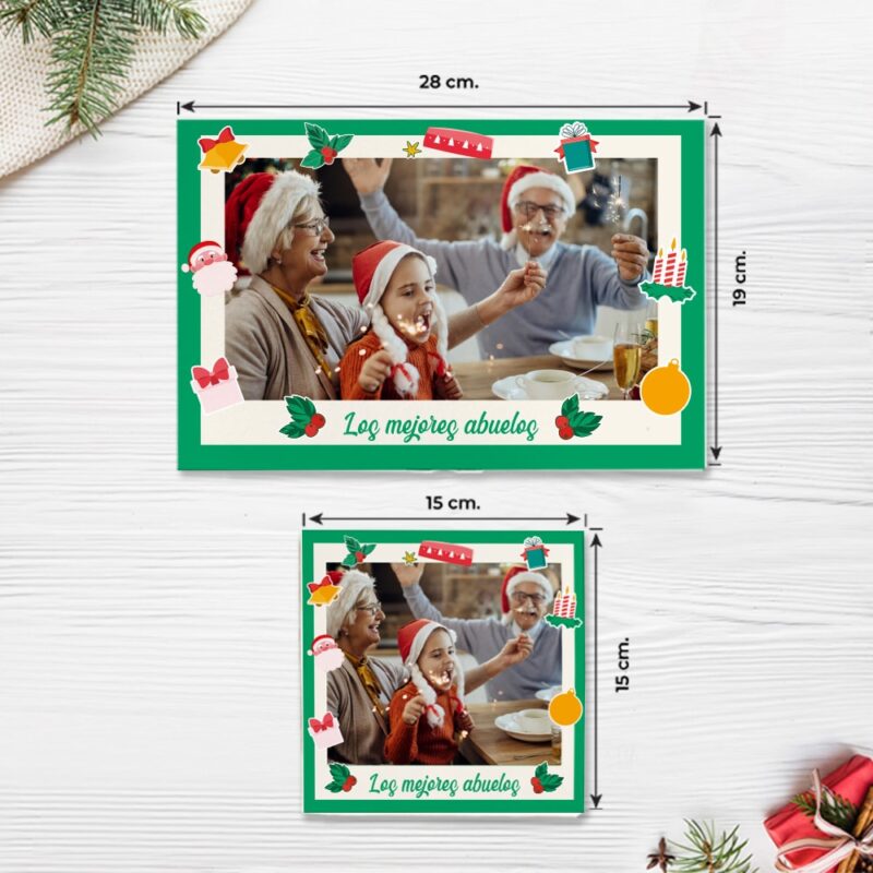 Caja de Dulces Iconos con Foto y Texto personalizada