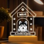 Miniatura de Lámpara Casita con Nombre de Mascota personalizada