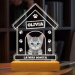 Miniatura de Lámpara Casita con Nombre de Mascota personalizada