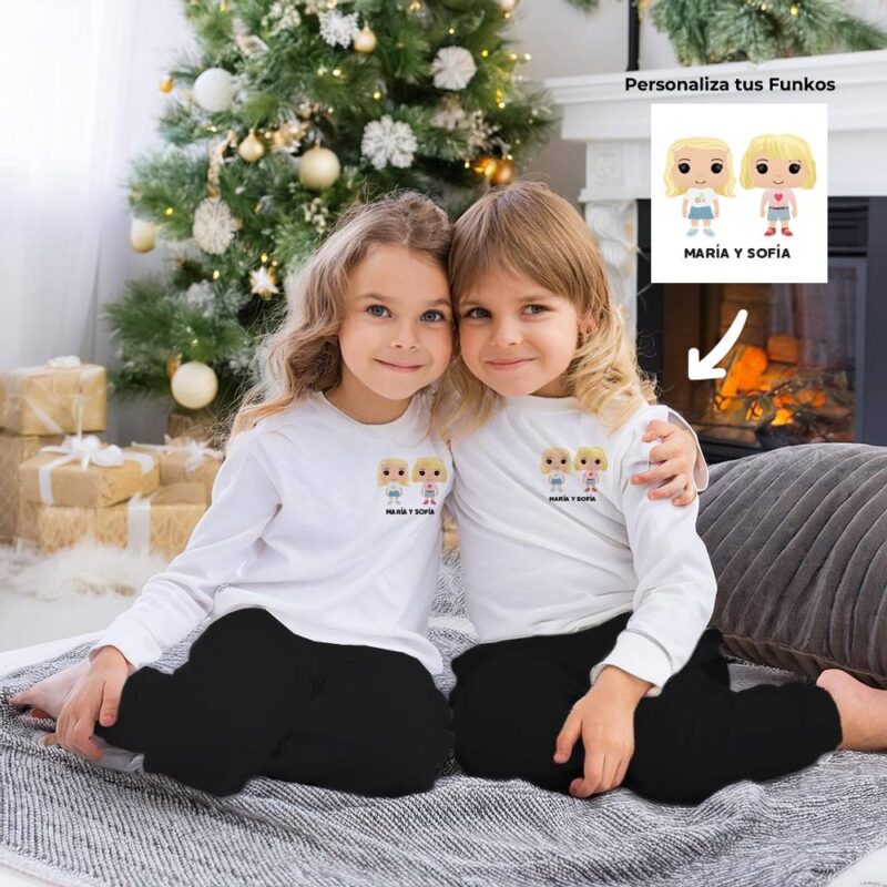 Pijama Funkos con Texto para Niños y Adultos personalizado