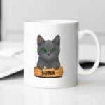 Miniatura de Taza Cartel con Nombre de Mascota personalizada