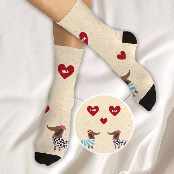 Calcetines Perrito con Nombre personalizados