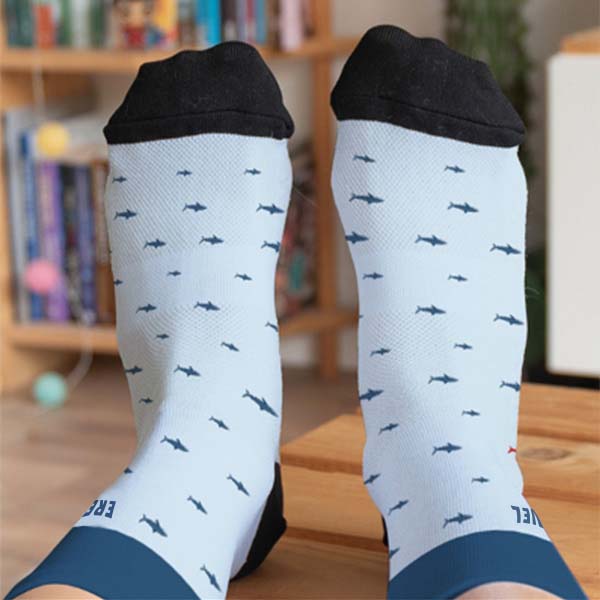 Calcetines Tiburón con Nombre y Texto personalizados