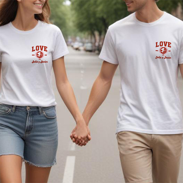 Camiseta Cupido con Nombres personalizada