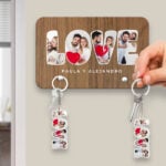 Miniatura de Colgador de Llaves Love con Fotos y Texto personalizado