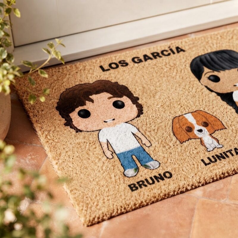 Felpudo Funkos con Nombres y Texto personalizado