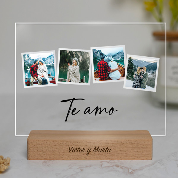 Lámpara Polaroid con Fotos personalizada