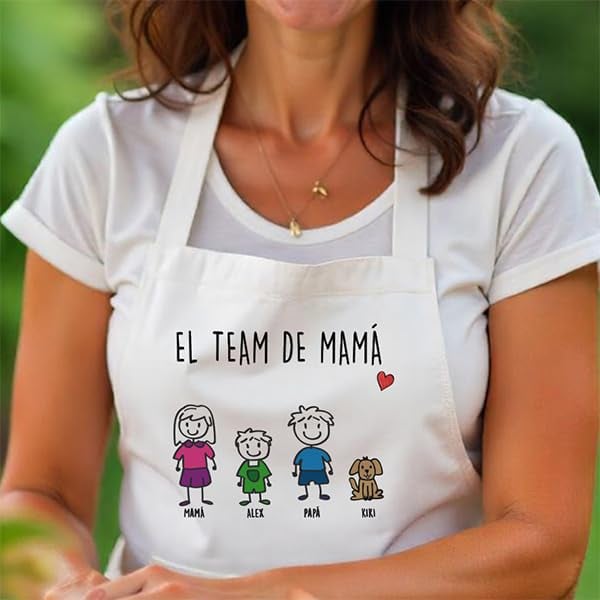 Delantal Muñecos con Texto personalizado