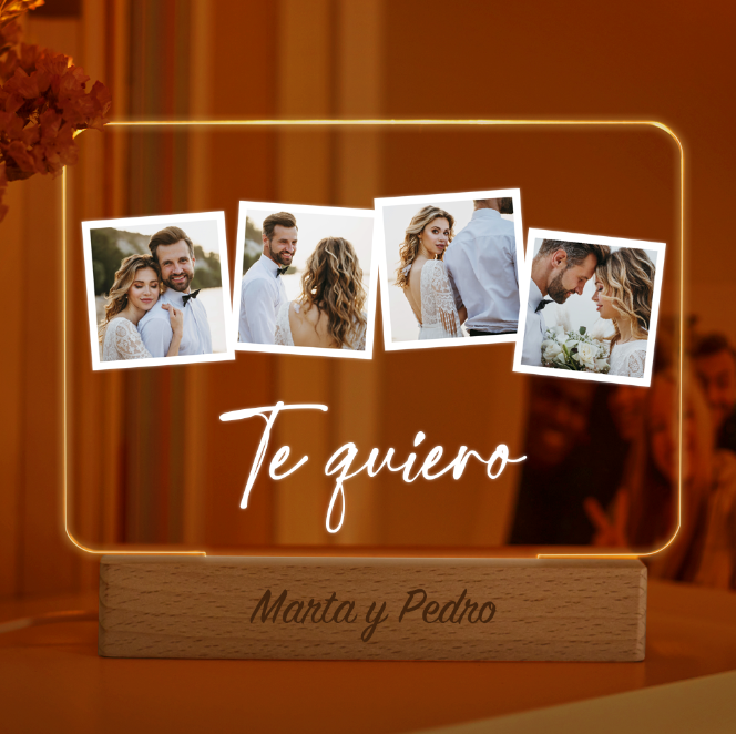 Lámpara Polaroid con Fotos personalizada