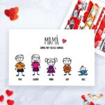 Miniatura de Caja de Dulces Muñecos con Texto personalizada