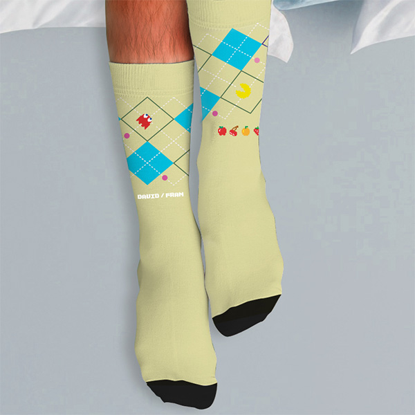 Calcetines de Hombre Pacman con Nombre personalizado