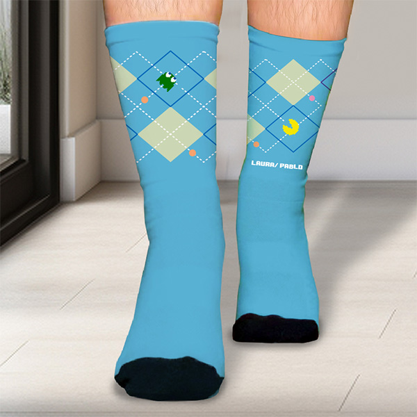 Calcetines de Hombre Pacman con Nombre personalizado