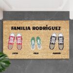 Miniatura de Felpudo Zapatillas con Nombres y Texto personalizado