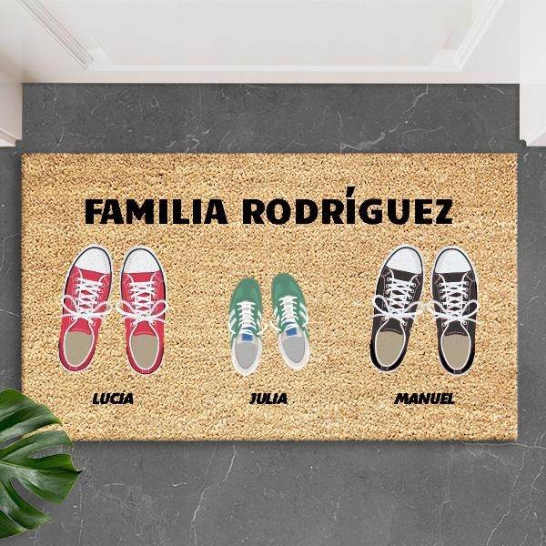 Felpudo Zapatillas con Nombres y Texto personalizado