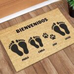 Miniatura de Felpudo Zapatillas con Nombres y Texto personalizado