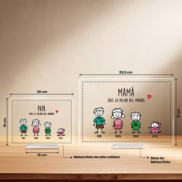 Placa Muñecos con Texto personalizada