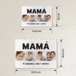 Miniatura de Puzle de Bloques Mamá con Cuatro Fotos y Texto personalizado