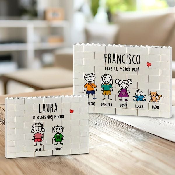 Puzle de Bloques Muñecos con Texto personalizado