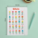 Miniatura de Libreta Flores con Nombre y Texto personalizado