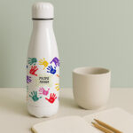 Miniatura de Botella Manos de Colores con Nombres y Texto personalizado