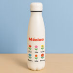 Miniatura de Botella Flores con Nombres y Texto personalizada