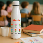 Miniatura de Botella Flores con Nombres y Texto personalizada