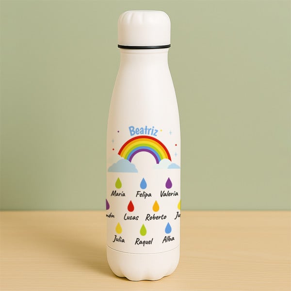 Botella Lluvia con Nombre y Texto personalizada