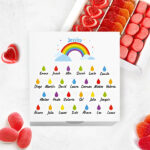 Miniatura de Caja de Dulces Lluvia con Nombres y Texto personalizado