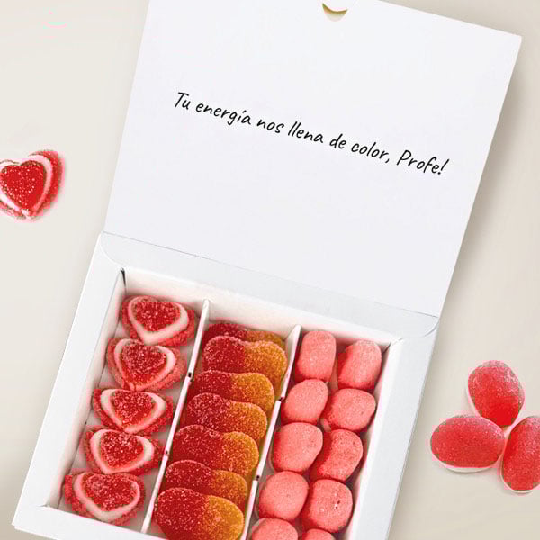 Caja de Dulces Lluvia con Nombres y Texto personalizado
