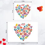Miniatura de Caja de Dulces Corazones con Muñecos con Nombres y Texto personalizado