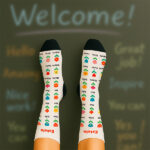 Miniatura de Calcetines Flores con Nombres Personalizado