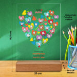 Miniatura de Placa Corazones con Muñecos con Nombres personalizado