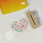 Miniatura de Lámpara Corazones Muñecos con Nombres y Texto personalizado