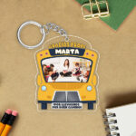 Miniatura de Llavero Bus con Nombre y Texto personalizado