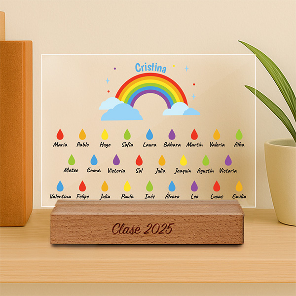 Placa Lluvia con Nombres personalizado