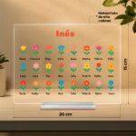 Miniatura de Placa Flores con Nombres personalizado