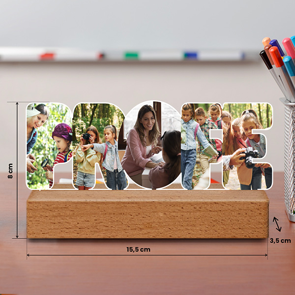 Placa Profe con Fotos personalizado