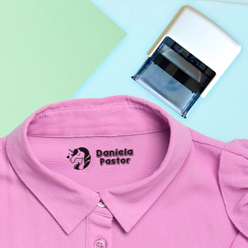 Sello Dibujos para Ropa y Objetos con Nombre y Dibujo personalizado