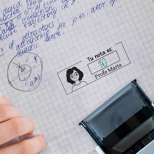 Sello Profesores para Objetos y Ropa con Nombre y Dibujo personalizado