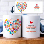 Miniatura de Taza Corazones con Muñecos con Nombres personalizado