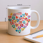 Miniatura de Taza Corazones con Muñecos con Nombres personalizado