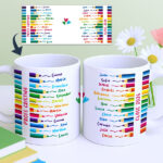 Miniatura de Taza Lápices de Colores con Nombres personalizado